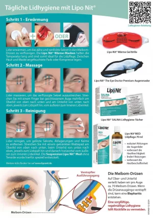 Lipo Nit Infoblock Lidpflege & Fragebogen Din A5 10 Blatt